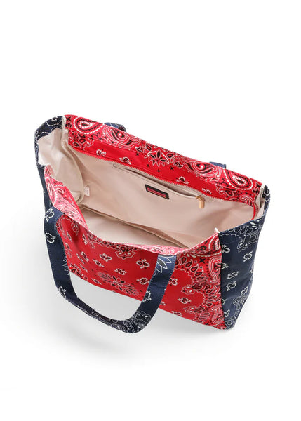 Bailey Bandana Tote [Red/Navy]