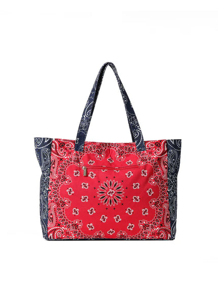 Bailey Bandana Tote [Red/Navy]