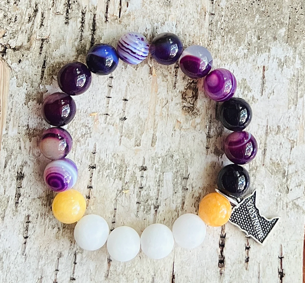 Minnesota Pro Football Spirit Bracelet [Purple/White/Gold]