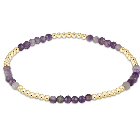 Blissful Pattern 2.5MM Bead Bracelet Amethyst [BBLFP25AM]