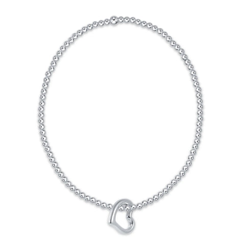Classic Sterling 2.5MM Bead Bracelet Love Sterling Charm [BCLSS25LOVS]