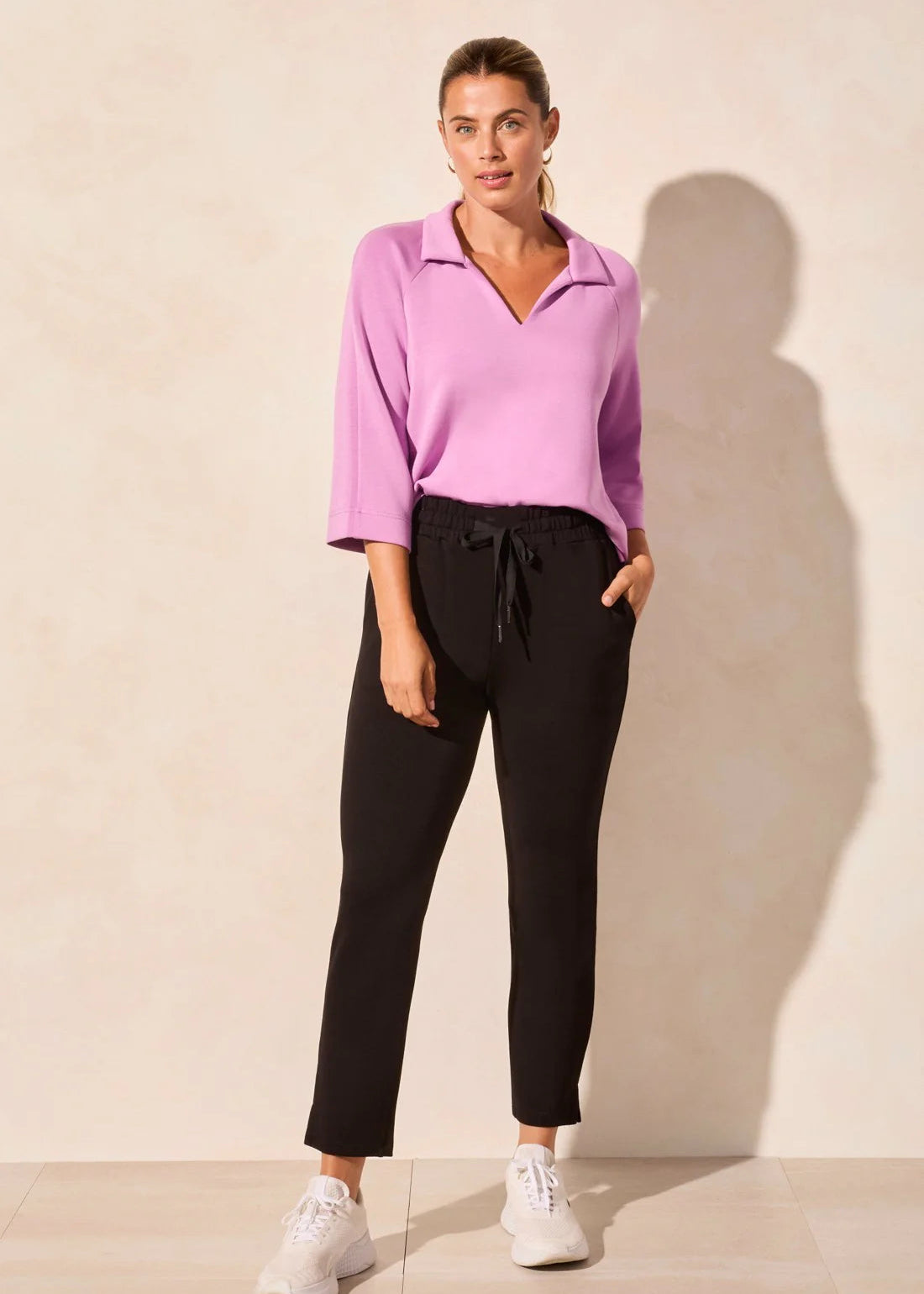 Pull On Capri With Side Zips [Black-2136O]
