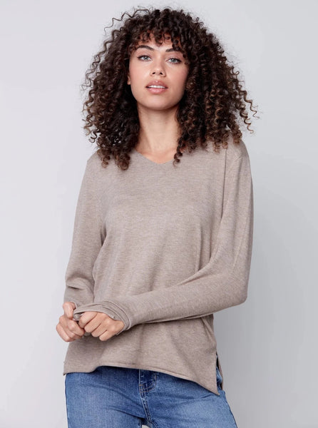 Basic V-Neck Sweater [H Truffle-C2279]