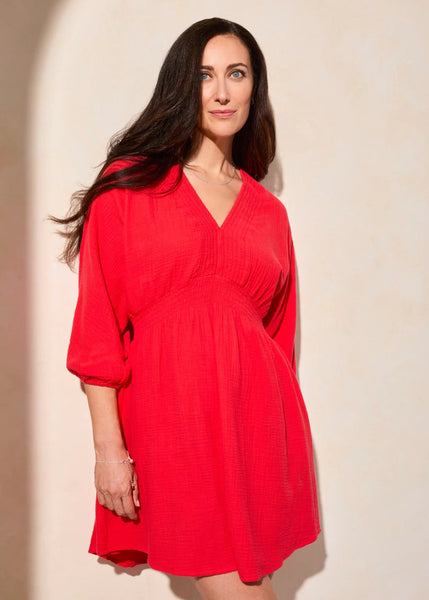Puff Sleeve Dress [Bay Berry-5726O]