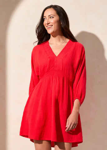 Puff Sleeve Dress [Bay Berry-5726O]