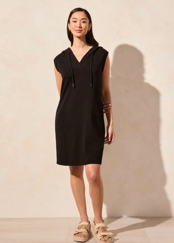 Sleeveless Hooded Dress [Black-2069O]