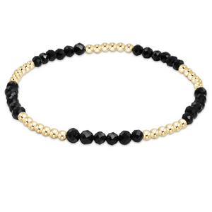 Blissful Pattern 2.5MM Bead Bracelet FACETED Onyx [BBLFP25FOX]