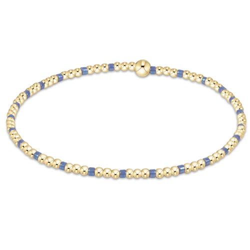 Egirl Home Serenity Pattern 2MM Bead Bracelet Bright Blue