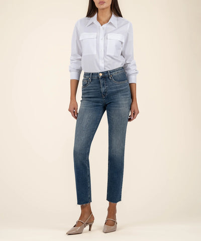 Rachel High Rise Fab Ab Mom Jeans [Braveness W DK-KP1561MJ2]