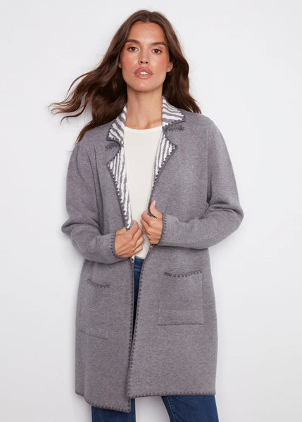 Jacquard Cardigan [Gray-C2844P]
