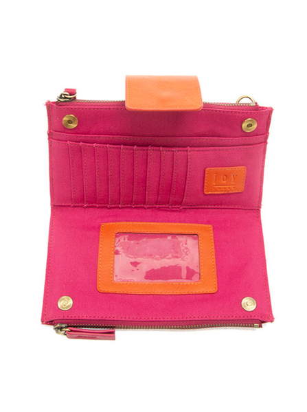 Camryn Colorblock wallet [Fuchsia/Orange-L8162]