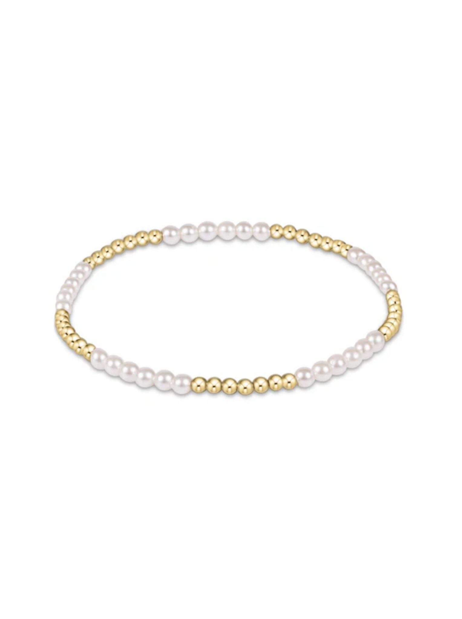 Classic Blissful Pattern 2.5MM Bead Bracelet 3MM Pearl [BCL2BLFPPE3]