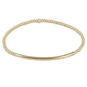 Classic Gold 2MM Bead Bracelet Bliss Bar Gold [BCLG2BBG]