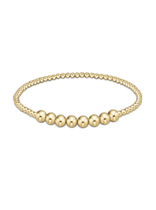 Classic Gold Beaded Bliss 2.5MM Bead Bracelet 5MM Gold [BCLG25BEBLG5]