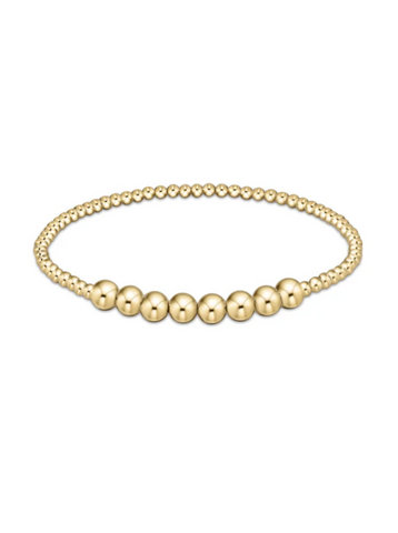 Classic Gold Beaded Bliss 2.5MM Bead Bracelet 5MM Gold [BCLG25BEBLG5]