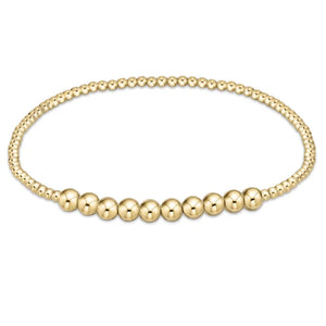 Classic Gold Beaded Bliss 2MM Bead Bracelet 4MM Gold [BCLG2BEBLG4]