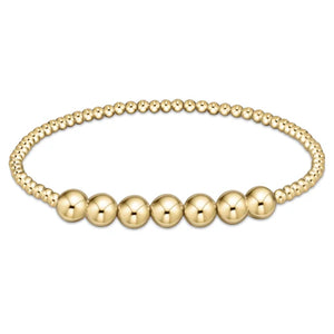 Classic Gold Beaded Bliss 3MM Bead Bracelet 6MM Gold [BCLG3BEBLG6]