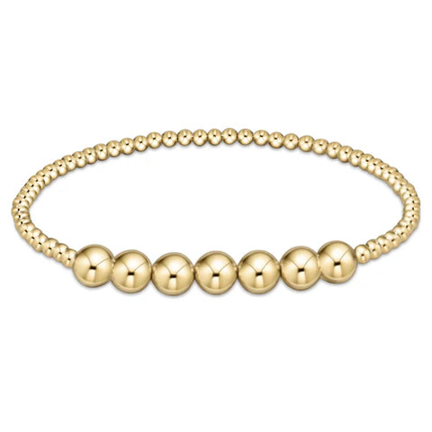 Classic Gold Beaded Bliss 3MM Bead Bracelet 6MM Gold [BCLG3BEBLG6]