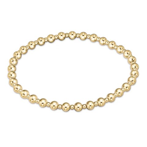 Classic Grateful 4MM Bead Bracelet Gold [BCLGRAPG4]