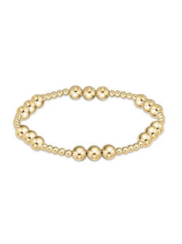 Classic Joy Pattern 6MM Bead Bracelet Gold [BCLJOYPG6]