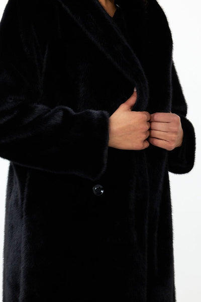 Coat Shawl Collar Fake Fur [000-F2437517]