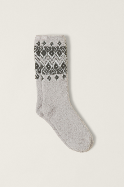 Cozy Chic Fair Isle Socks [Malibu Mist-BDWCC23098]