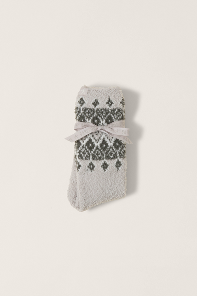 Cozy Chic Fair Isle Socks [Malibu Mist-BDWCC23098]