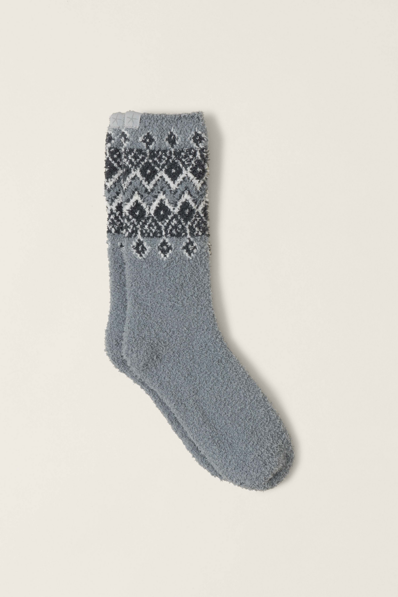 Cozy Chic Fair Isle Socks [Moonbeam-BDWCC23098]