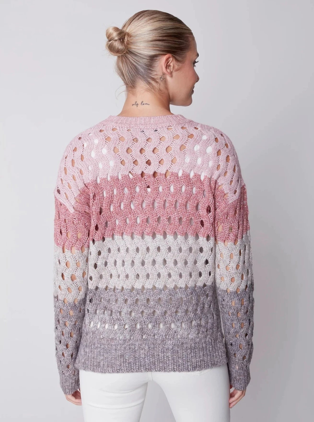 Crewneck Open Stitch Plush Sweater [Port-C2541S]