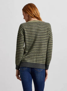 Crewneck Sweater W Slits [Mosstone-1489O]
