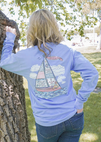 Ringspun Sailboat Long Sleeve Tee [Peri-OLR073]