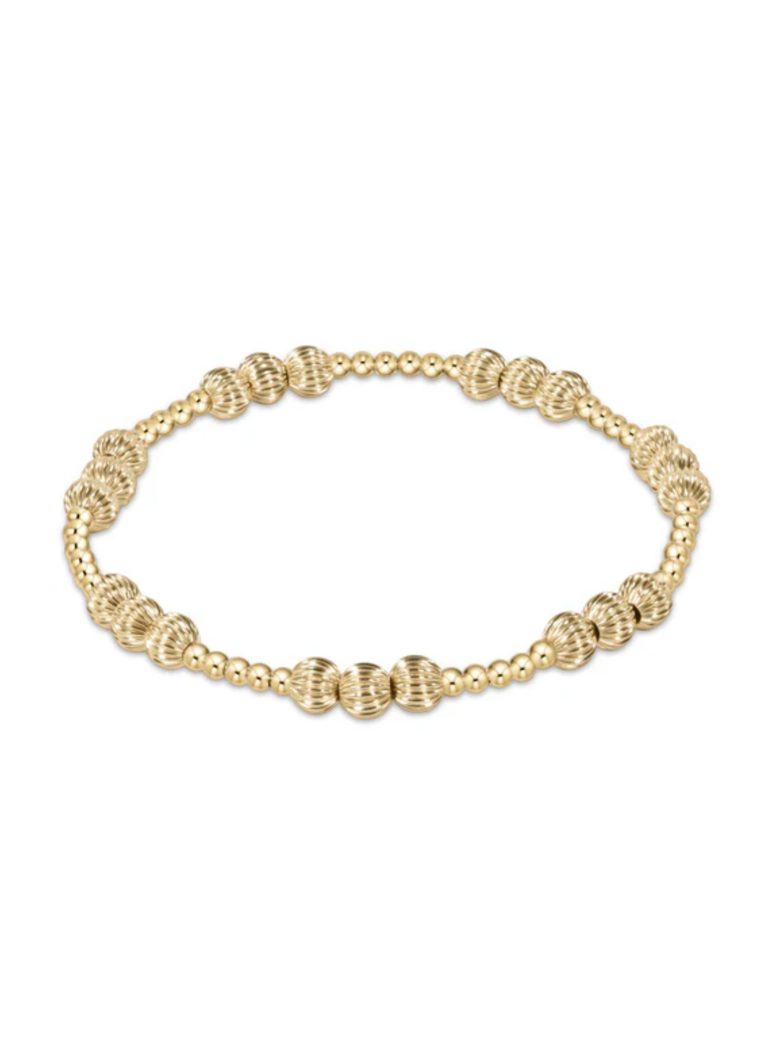 Dignity Joy Pattern 5MM Bead Bracelet Gold [BDIGJOYPG5]