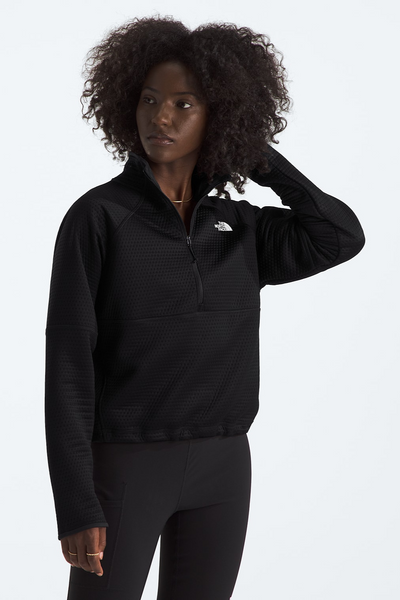 Dot Knit Thermal 1/4 Zip [Black]