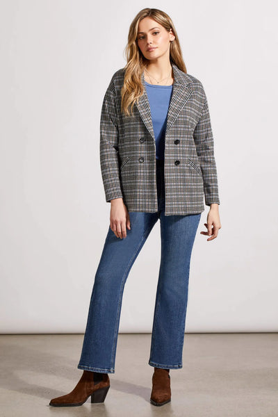 Double Breast Knit Blazer [Peri Blue-7994O]