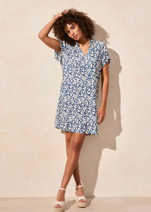 Knit Dress W Sleeveless Detail [Blue Leaf-5781O]