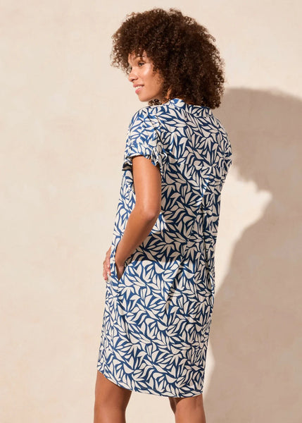 Knit Dress W Sleeveless Detail [Blue Leaf-5781O]
