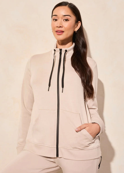 Long Sleeve Mockneck Cardigan [Sand Dune-2064O]