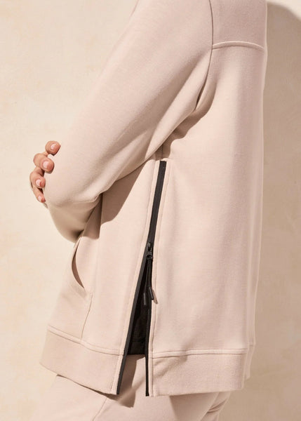 Long Sleeve Mockneck Cardigan [Sand Dune-2064O]