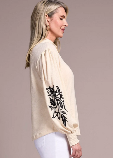 Long Sleeve Mock Neck Top [Moonstone-2341O]
