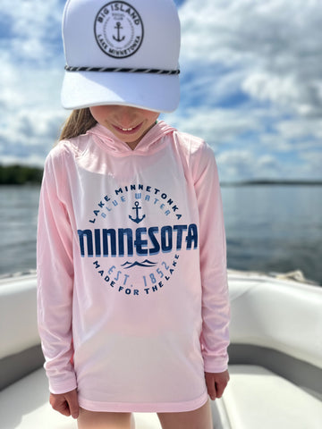 Youth Lake Minnetonka Solar Hoodie [Pink Blossom]