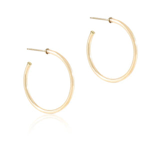 Round Gold 1.25" Post Hoop 2mm Smooth [ERDG125PH2SMO]