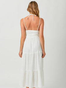 Embroidered Long Tiered Dress [Ivory-60450]