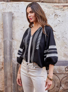 Embroidered Top [BLK-2L67162]