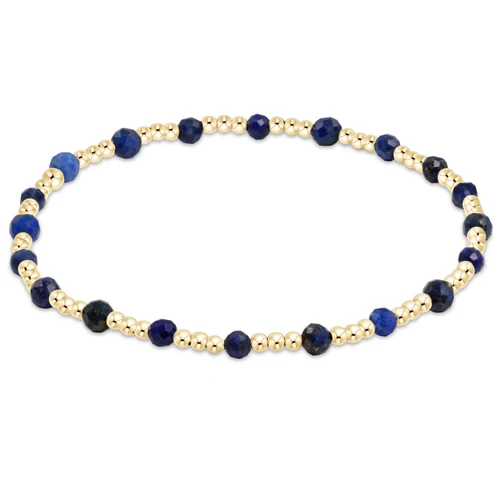 Enewton Extends Gemstone Gold Sincerity Pattern 3MM Bead Bracelet Lapis [BEXGEMGSINP3LAP]