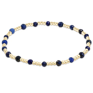 Enewton Extends Gemstone Gold Sincerity Pattern 3MM Bead Bracelet Lapis [BEXGEMGSINP3LAP]