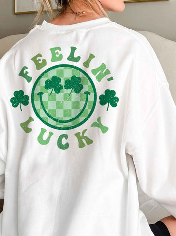 St. Patrick's Feeling Lucky Sweatshirt [White-10692]