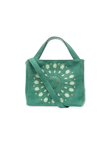 Flora Laser Cut Out Crossbody [True Turq-L8225]