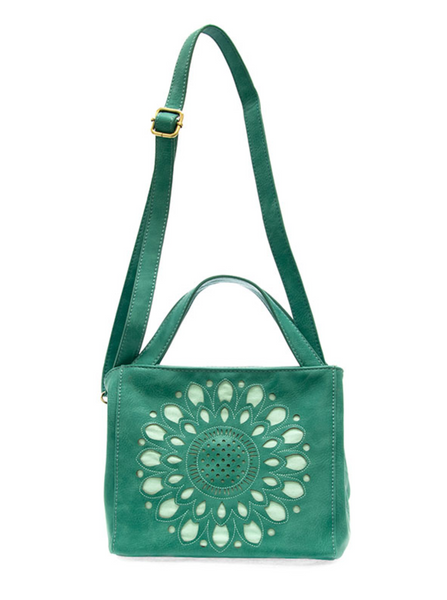 Flora Laser Cut Out Crossbody [True Turq-L8225]