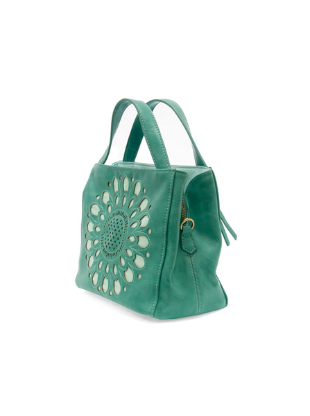 Flora Laser Cut Out Crossbody [True Turq-L8225]