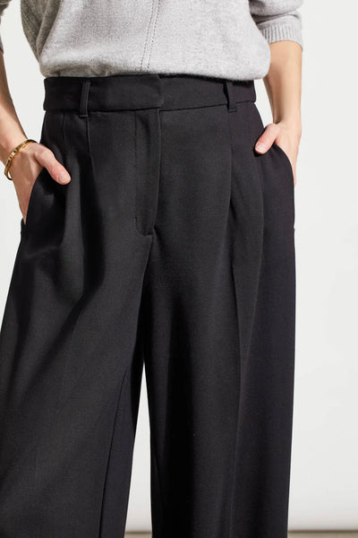 Fly Front Palazzo Trouser [Black-1909O]